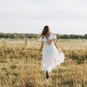 Tulle White Maxi Dress